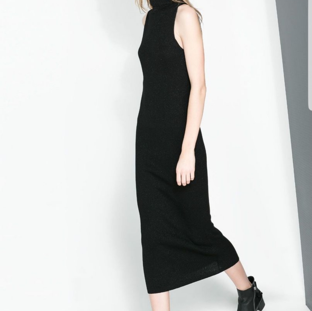 Charcoal grey sweater dress